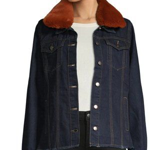 Jak&Rae 'Jeannie' Faux Fur Collar Denim Jacket